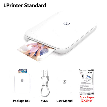 MT53 Color Photo Portable Printer Mobile Phone Mini Handheld Pocket Wifi Bluetooth Printing Machine 2X3 Inch Sticky-Backed Paper